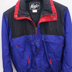 Vintage Norska Colorblock Insulated Ski Jacket Men’s M/L Blue Black Red